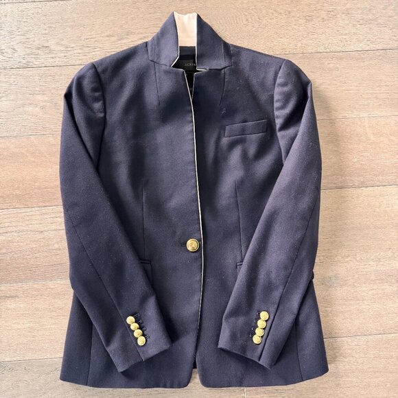 J Crew Petite Wool Regent Blazer Navy - Picture 11 of 12